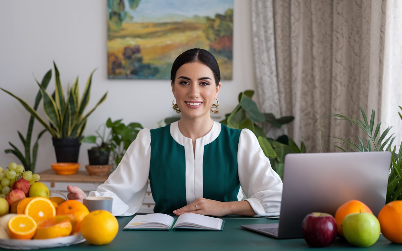 a-photo-of-a-middle-eastern-dietician-with-a-green-CXWZjiClS8ayb9MHSdo2UQ-kcqjGpUXTDKAYK1mm6Gbwg